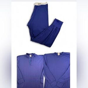 3 Pc Cabela's vintage thermal underwear set of 2 tops and 1 long John size large